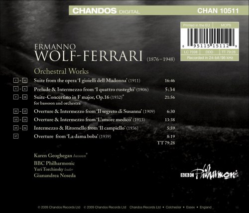 Karen Geoghegan, BBC Philharmonic, Gianandrea Noseda - Wolf-Ferrari: Orchestral Works (2009) [Hi-Res]
