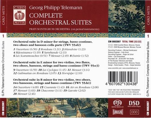 Pratum Integrum Orchestra - Telemann: Complete Orchestral Suites, Vol. 1 (2008) [SACD]