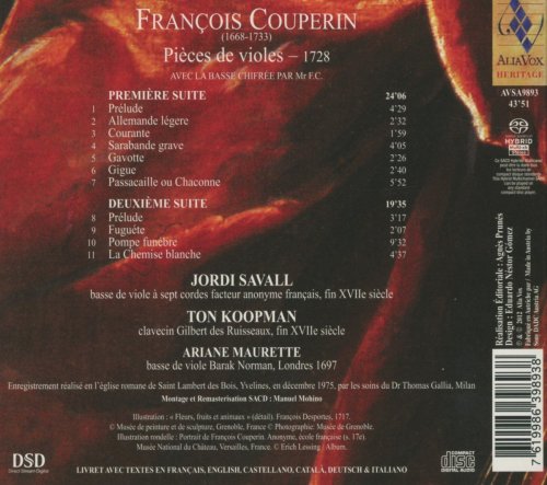 Jordi Savall, Ton Koopman, Ariane Maurette - François Couperin: Pièces de violes, 1728 (2012) [Hi-Res]