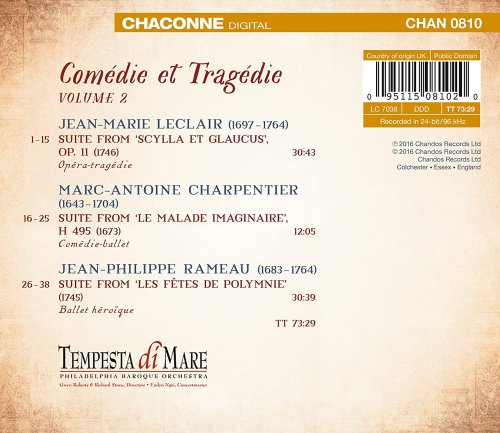 Tempesta di Mare, Philadelphia Baroque Orchestra - Comédie et Tragédie, Vol. 2 (2016) [Hi-Res]
