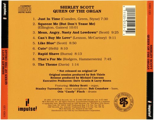Shirley Scott - Queen of the Organ (1964) [1993]