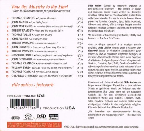 Stile Antico, Fretwork - Tune thy Musicke to thy Hart (2012) [SACD]