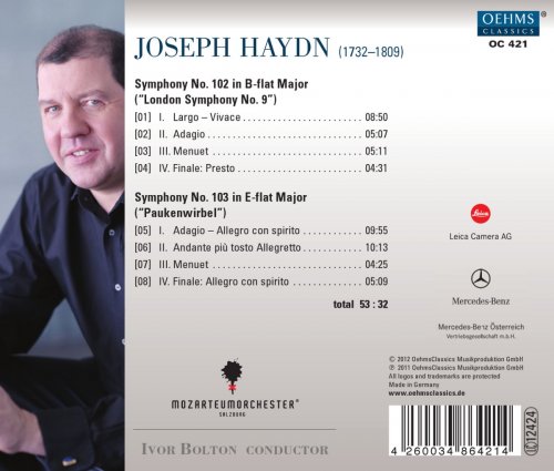 Mozarteum Orchestra Salzburg, Ivor Bolton - Haydn: Symphonies Nos. 102 & 103 (2012)