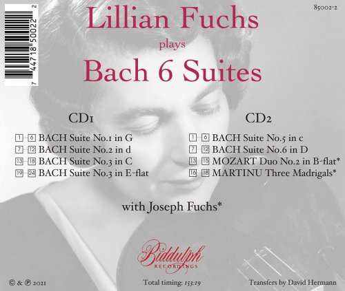 Lillian Fuchs - J.S. Bach: Cello Suites, BWV 1007-1012 (Arr. for Viola) (2021)