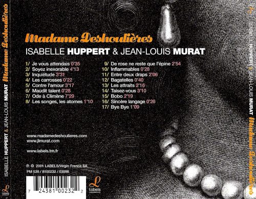 Isabelle Huppert & Jean-Louis Murat - Madame Deshoulières (2001) CD-Rip