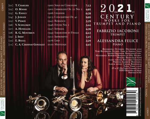 Fabrizio Iacoboni & Alessandra Felice - 20th 21st Century Works for Trumpet and Piano (2021) [Hi-Res]