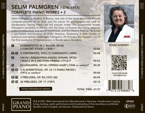 Jouni Somero - Palmgren: Complete Piano Works, Vol. 2 (2021)