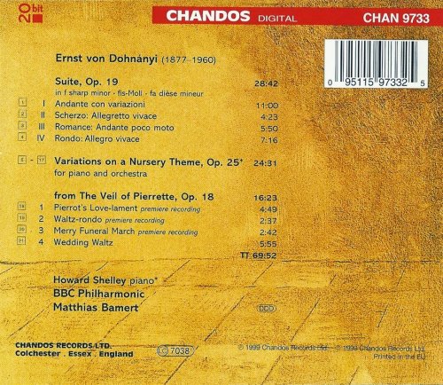 Howard Shelley, BBC Philharmonic, Matthias Bamert - Dohnányi: Symphonic Works (1999) CD-Rip