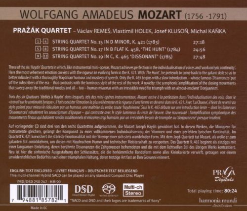 Prazak Quartet - Mozart: ‘Haydn’ String Quartets (I) - K 421,K 458,K 465 (2007) [SACD]