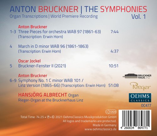 Hansjörg Albrecht - Bruckner: The Symphonies Organ Transcriptions, Vol. 1 (2021) [Hi-Res]