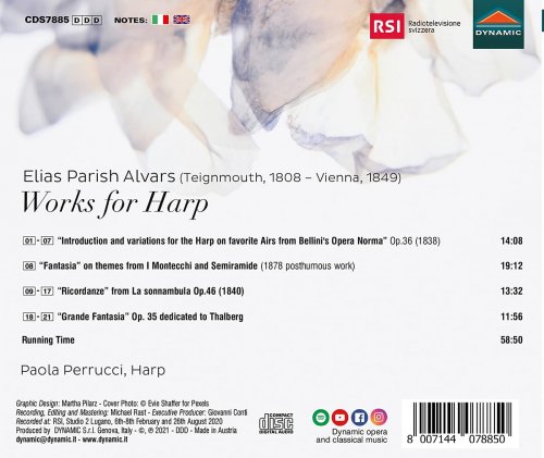 Paola Perrucci - Alvars: Works for Harp (2021) [Hi-Res]