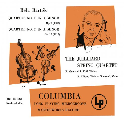 Juilliard String Quartet - Bartók: Quartet No. 1 in A Minor & Quartet No. 2 in A Minor (Remastered) (2021) [Hi-Res]