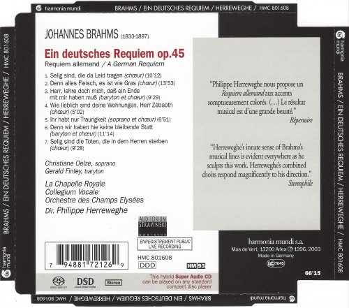 Philippe Herreweghe - Brahms: Ein Deutsches Requiem (2003) [SACD]