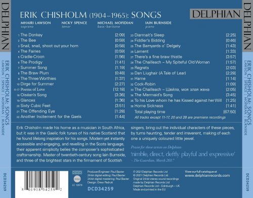 Nicky Spence, Michael Mofidian, Mhairi Lawson - Erik Chisholm: Songs (2021) [Hi-Res]