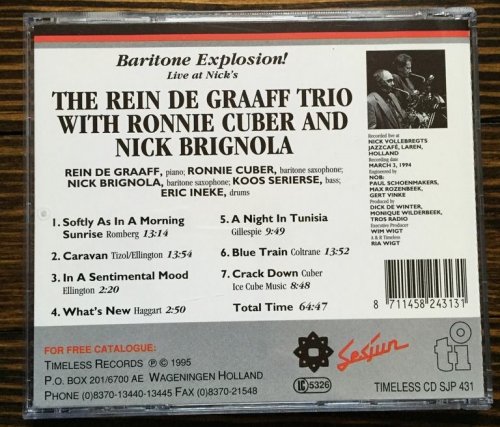 The Rein De Graaff Trio w/ Ronnie Cuber & Nick Brignola - Baritone Explosion!: Live at Nick's (2008)
