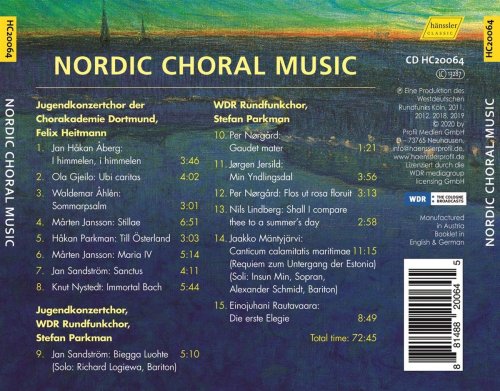 Jugendkonzertchor der Chorakademie Dortmund, Felix Heitmann, WDR Rundfunkchor Köln, Stefan Parkman - Nordic Choral Music (2021) [Hi-Res]