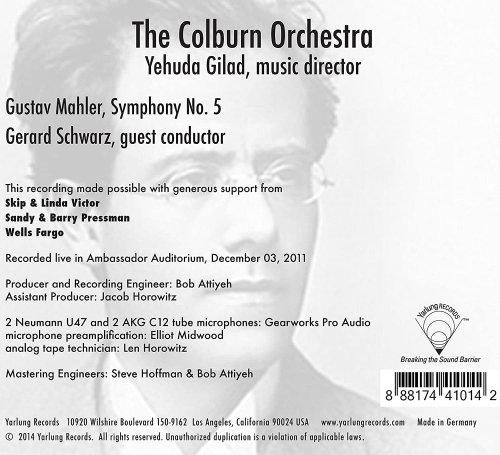 Gerard Schwarz, Colburn Orchestra - Mahler: Symphony No. 5 (2014) [Hi-Res]