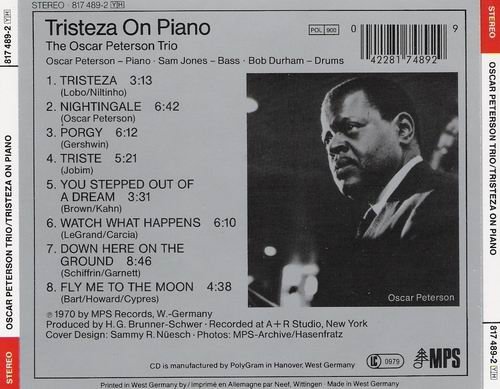 Oscar Peterson Trio - Tristeza On Piano (1970) CD Rip