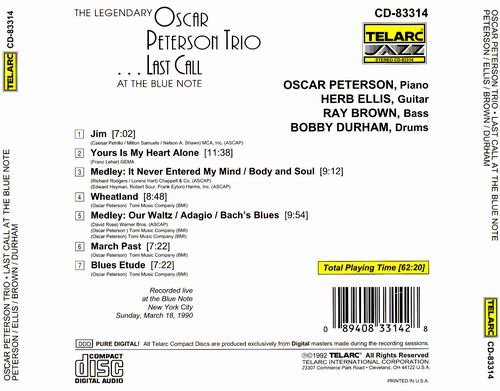 Oscar Peterson Trio - Last Call At The Blue Note (1992) CD Rip