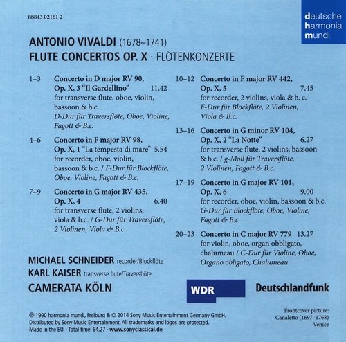 Camerata Köln - Vivaldi: Flute Concertos Op. X (2014) CD-Rip