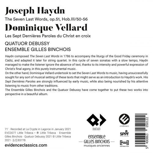 Quatuor Debussy, Ensemble Gilles Binchois - Haydn, Vellard: The Seven Last Words (2021) [Hi-Res]