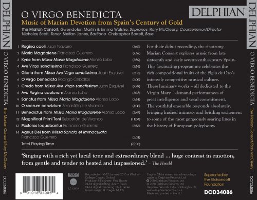 The Marian Consort & Rory McCleery - O Virgo Benedicta: Music of Marian Devotion from Spain's Century of Gold (2010)