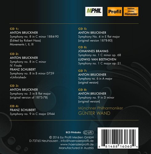 Günter Wand, Münchner Philharmoniker - Günter Wand: Munich Philharmonic Orchestra [8CD] (2016)
