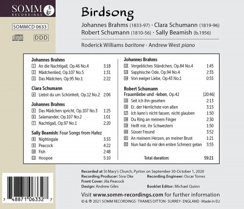 Roderick Williams & Andrew West - Birdsong (2021) [Hi-Res]