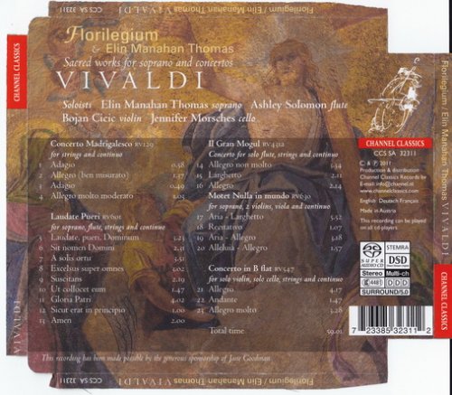 Florilegium, Elin Manahan Thomas -  Vivaldi: Sacred works for soprano and concertos (2011) [SACD]