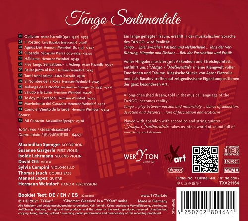 Maximilian Spenger, Susanne Gargerle, Isolde Lehrmann, David Ott, Silvia Cempiny, Thomas Jauch  - Tango sentimentale (2021) [Hi-Res]
