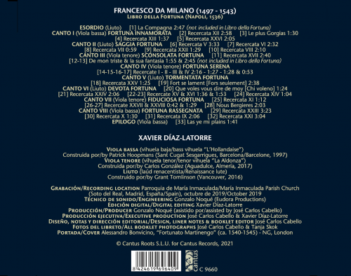 Xavier Diaz-Latorre - Francesco da Milano: Libro della Fortuna (1536) (2021) [Hi-Res]
