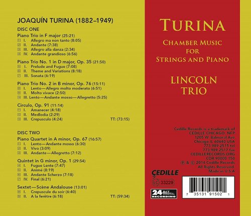 Lincoln Trio - Turina: Chamber Music for Strings and Piano (2014) [Hi-Res]
