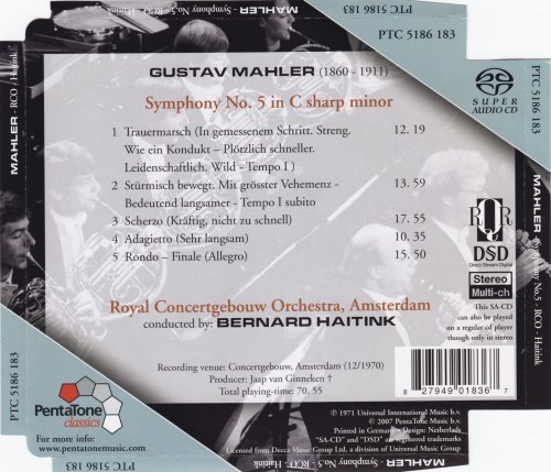 Bernard Haitink, Royal Concertgebouw Orchestra - Mahler: Symphony No. 5 in C sharp minor (2007) [SACD]