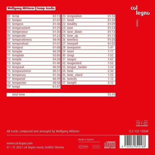 Wolfgang Mitterer - temps tracks (2021) [Hi-Res]