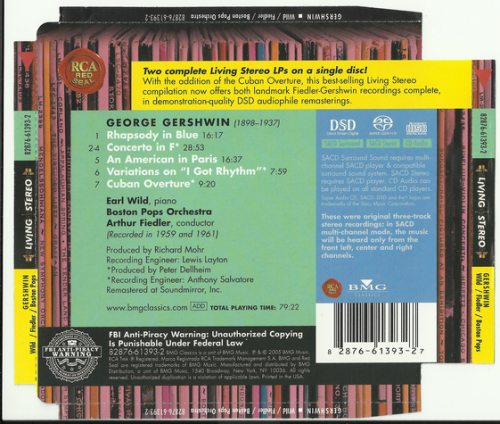 Arthur Fiedler, Boston Pops Orchestra - Gershwin: Rhapsody in Blue; Concerto in F; An American in Paris; Variations on "I Got Rhythm";Cuban Overture " (2005) [SACD]