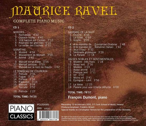 François Dumont - Ravel: Complete Piano Music (2015)