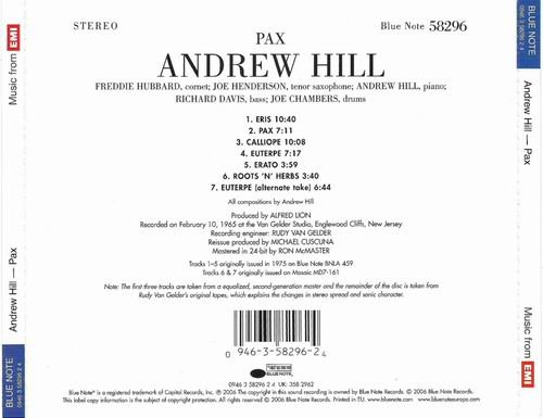 Andrew Hill - Pax (1965) 320 kbps+CD Rip