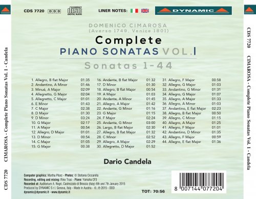 Dario Candela - Cimarosa: Complete Keyboard Sonatas, Vol. 1 (2016) [Hi-Res]