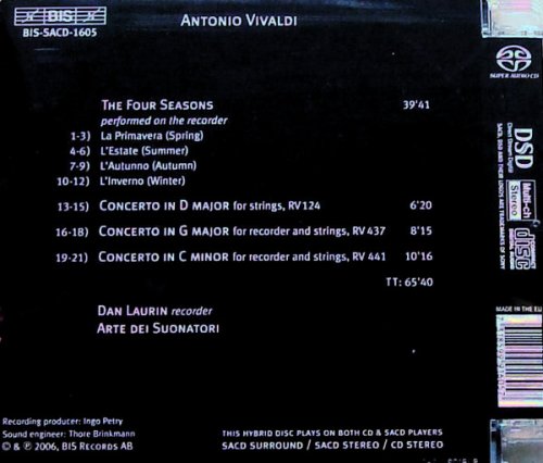 Dan Laurin, Arte Dei Suonatori - Vivaldi: The 4 Seasons (2006) [SACD]