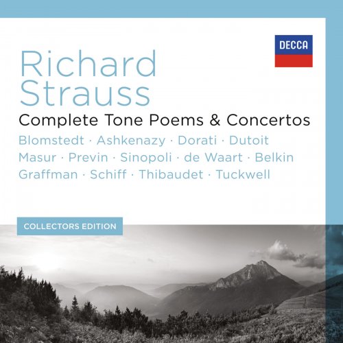 San Francisco Symphony, Herbert Blomstedt, Heinrich Schiff, Dietmar Hallman, Gewandhausorchester Leipzig, Kurt Masur - Richard Strauss - Complete Tone Poems & Concertos (13 Components) (2014)