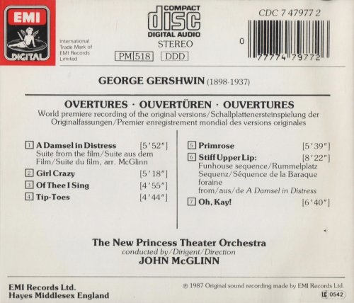 The New Princess Theater Orchestra, John McGlinn - Gershwin: Overtures (1987) CD-Rip