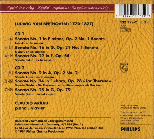 Claudio Arrau - The Final Sessions Vol. 5: Beethoven (1994) CD-Rip