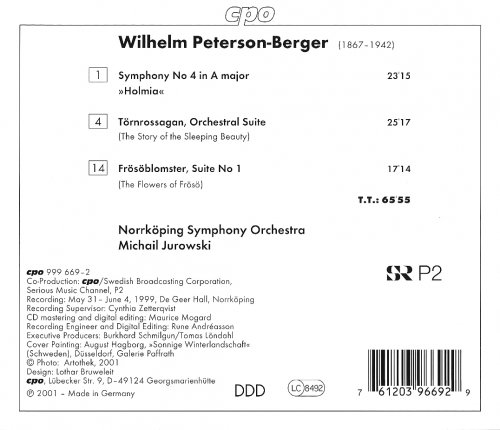 Norrköping Symphony Orchestra, Michail Jurowski - Peterson-Berger: Symphony No.4, Orchestral Suites (2001) CD-Rip