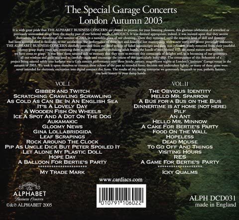 Cardiacs - The Special Garage Concerts, Vol 1 & 2 (2014)