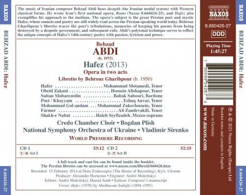 Credo Chamber Choir, Bogdan Plish, National Symphony Orchestra of Ukraine, Vladimir Sirenko - Abdi: Hafez (2021) [Hi-Res]