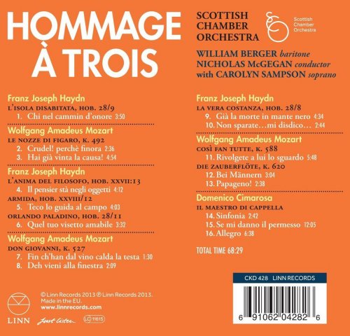 Nicholas McGegan, Scottish Chamber Orchestra and William Berger - Hommage à Trois (2013) [Hi-Res]