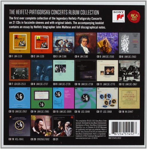 Jascha Heifetz, Gregor Piatigorsky - The Heifetz-Piatigorsky Concerts Album Collection (2013) [21CD Box Set]