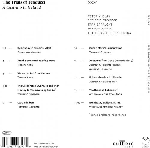 Peter Whelan, Tara Erraught and Irish Baroque Orchestra - The Trials of Tenducci: A Castrato in Ireland (2021) [Hi-Res]
