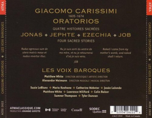 Les Voix Baroques - Carissimi: Oratorios; Jonas; Jephte; Ezechia; Job (2010)