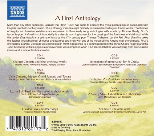 Robert Plane, Tim Hugh, Roderick Williams, Iain Burnside, James Gilchrist, John Mark Ainsley - A Finzi Anthology [8CD] (2016)